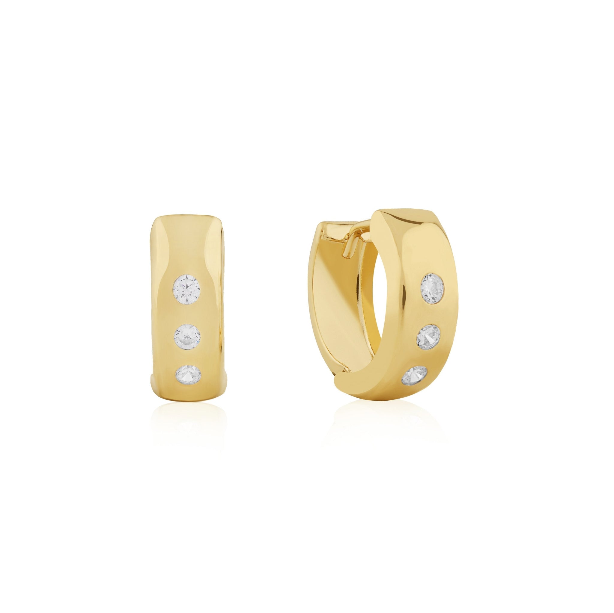 3 Stone Hoops